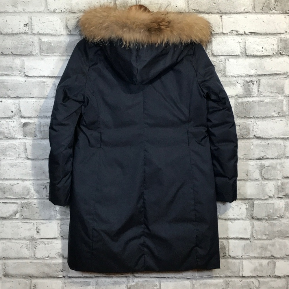 Weekend Max Mara Winter Jacket with Fur trim Hood Size 6 - Picture 3 of 4